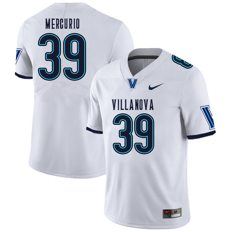 Men #39 Matthew Mercurio Villanova Wildcats College Football Jerseys Sale-White